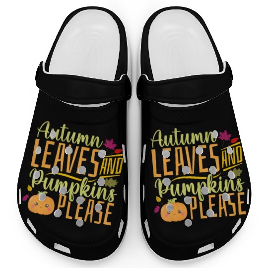Autumn Leaves and Pumpkins Please - Fall Leaves Clogs