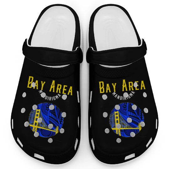 San Francisco Bay Area Bridge Polynesian Warrior T Clogs