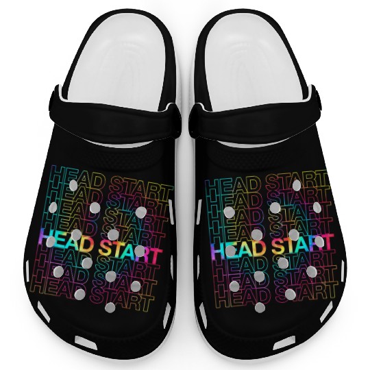 Rainbow Tie Dye Head Start Team Back To School Clogs