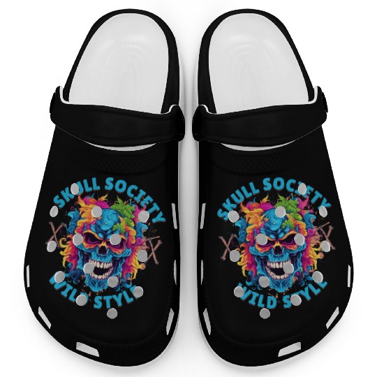 Skull society wild style Clogs