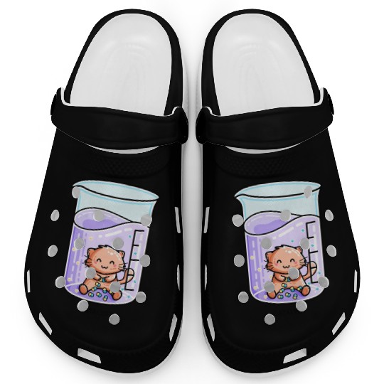 Catalyst Cute Chemistry Cat Pun Clogs