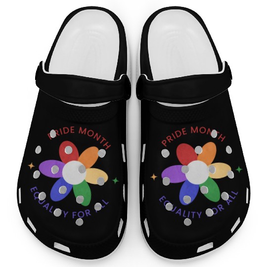 Colorful Pride Month Logo Clogs