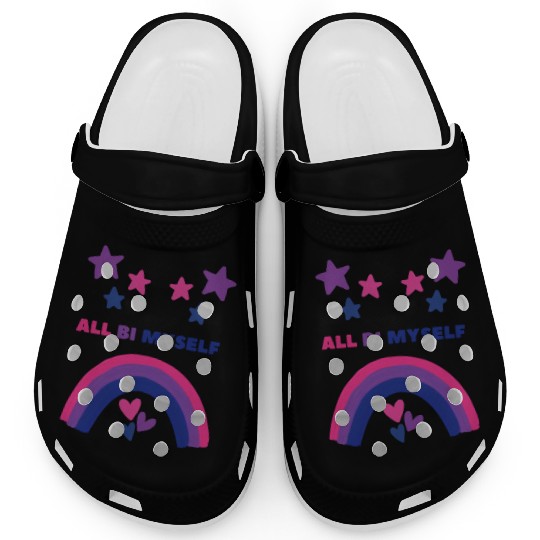 All Bi Myself Bisexual Pride LGBTQ Clogs