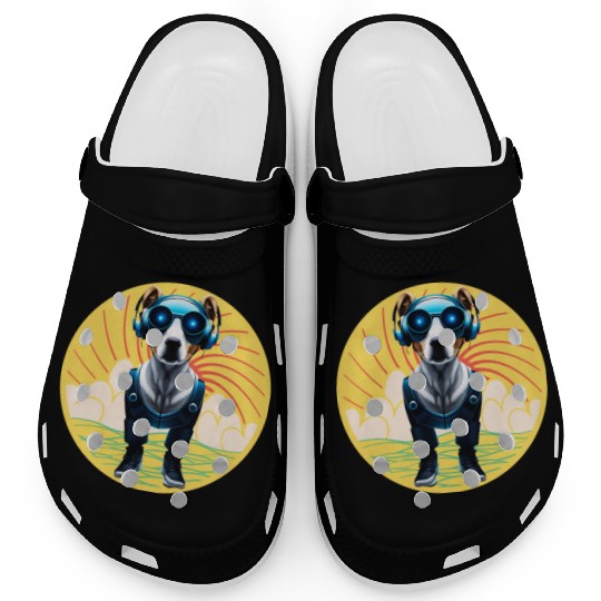 Robo DJ Woof - Robotic Beagle with Headphones Clogs