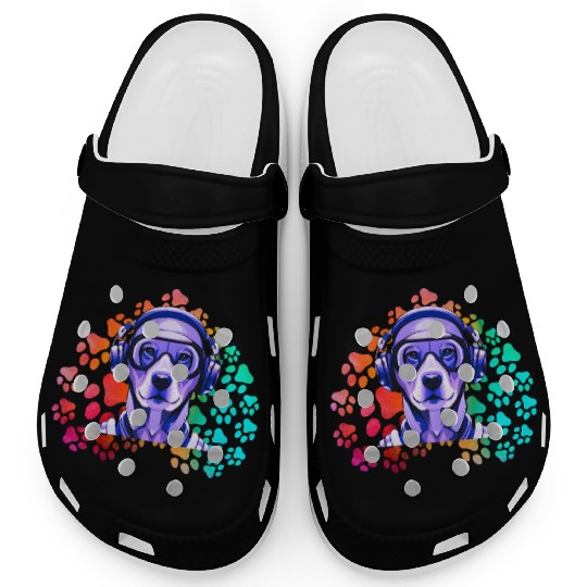 Canine Tunes-Robotic Rottweiler Listening to Music Clogs