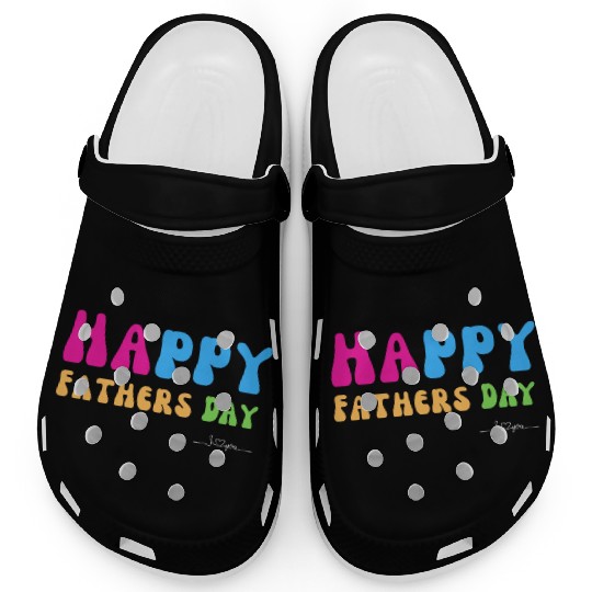 Happy Fathers Day i love you dad Heart Daddy funny Clogs