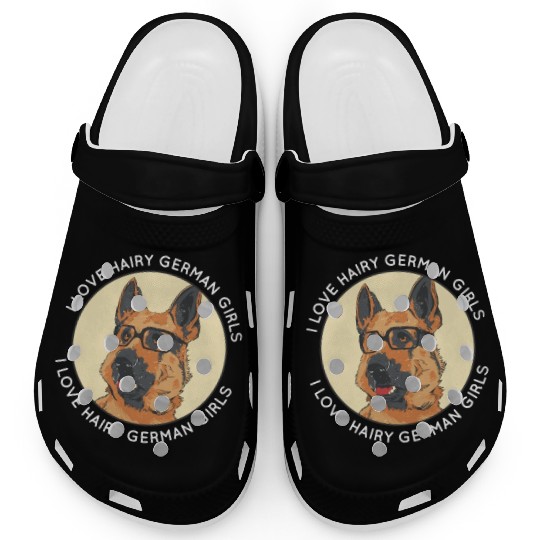 Funny German Shepherd Dog Dad Mom I Love Hairy Clogs