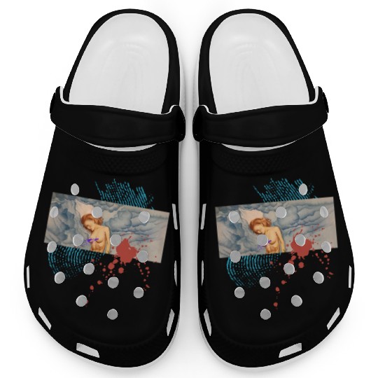 storm clouds girl Clogs