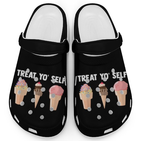 Ice Cream Treat Yo' Self Summertime Sherbet Gelato Clogs