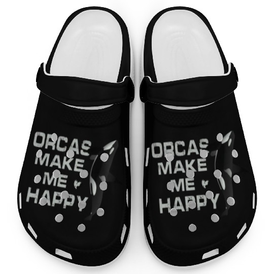 Orcas Make Me Happy Killer Whale Clogs