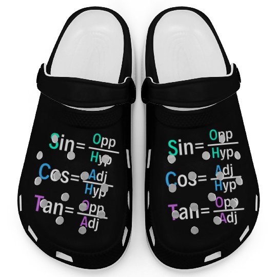 Math Teacher Trigonometry Soh Cah Toa Geometry Clogs