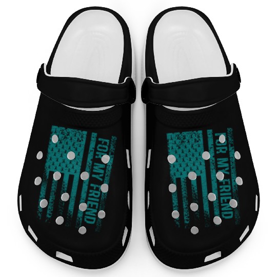 For My Friend Ovarian Cancer Awareness Clogs