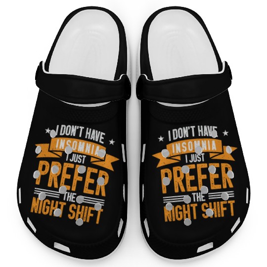 Night Shift Worker Graveyard Duty Clogs