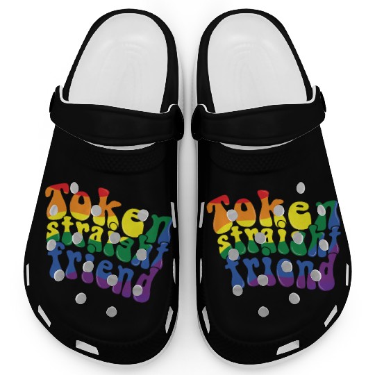 Token Straight Friend LGBTQ Proud Ally Gay Pride Clogs