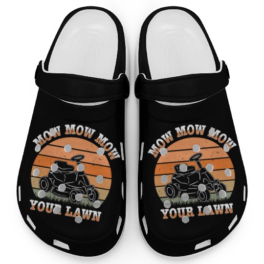 Lawn Mowing Lawn Mower Gardener Gardening Clogs