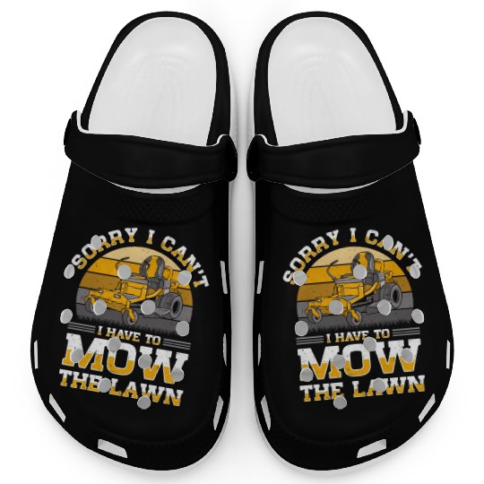 Lawn Mowing Lawn Mower Gardener Gardening Clogs