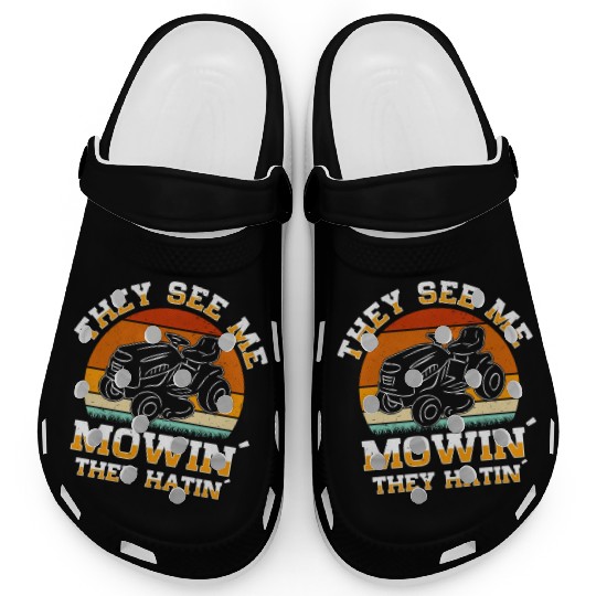 Lawn Mowing Lawn Mower Gardener Gardening Clogs