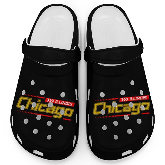 Chicago sports design style gold typeface Clogs
