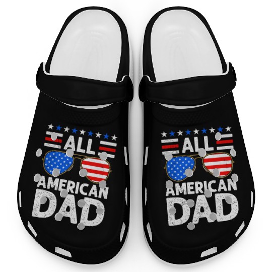 All American Dad Independence Day USA Party Clogs