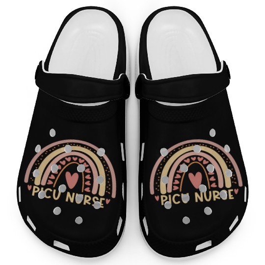 Picu Nurse Boho Rainbow Nursing Student Clogs