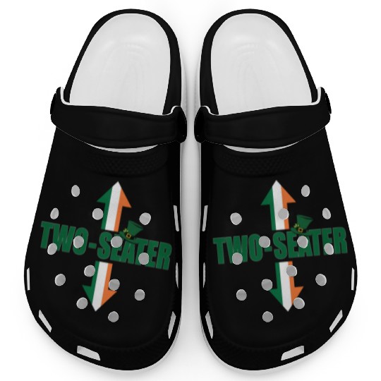 Irish Flag Two Seater Party-Trashy Humor Clogs