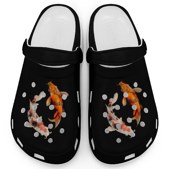 Japanese Koi Fish Nishikigoi Yin Yang Carp Clogs