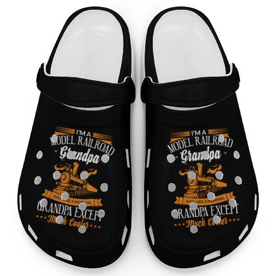 Model Railroad Train Grandpa Grandparent Clogs