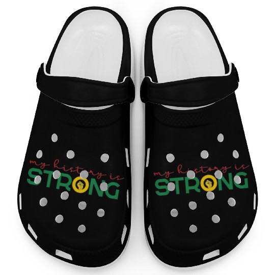 Strong History Juneteenth Fist African American Clogs
