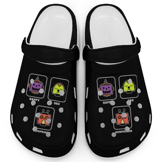 Happy Sad Surprise Robotics Engineer Gift Clogs