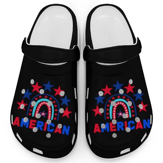 American Independence Day Love America Patriot Clogs
