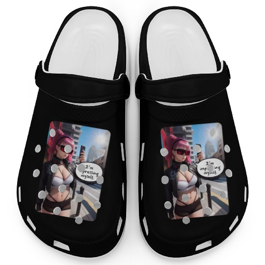 Cyberpunk Waifu Influencer Design 6 Clogs