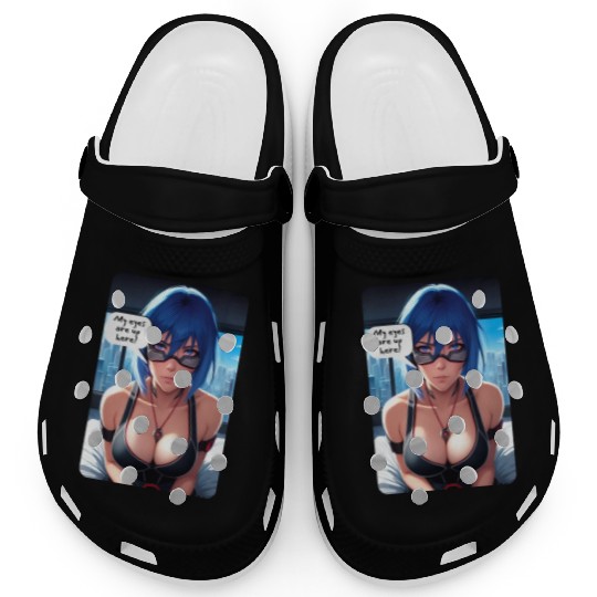 Cyberpunk Waifu Influencer Design 10 Clogs