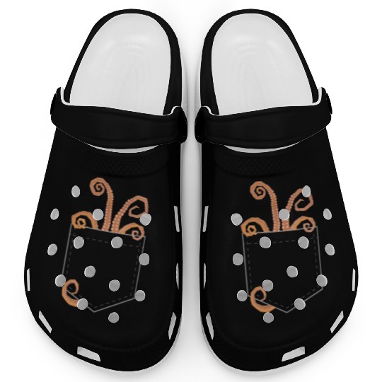 Octopus In The Pocket Funny Ocean Animals Lover Clogs