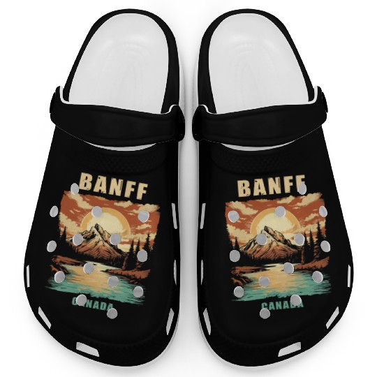 Vintage Retro Canadian Banff National Park Clogs