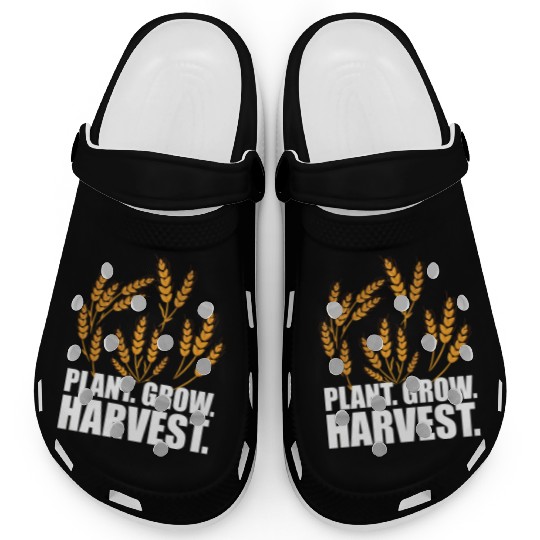 Wheat Farmer Plant Grow Harvest W Clogs