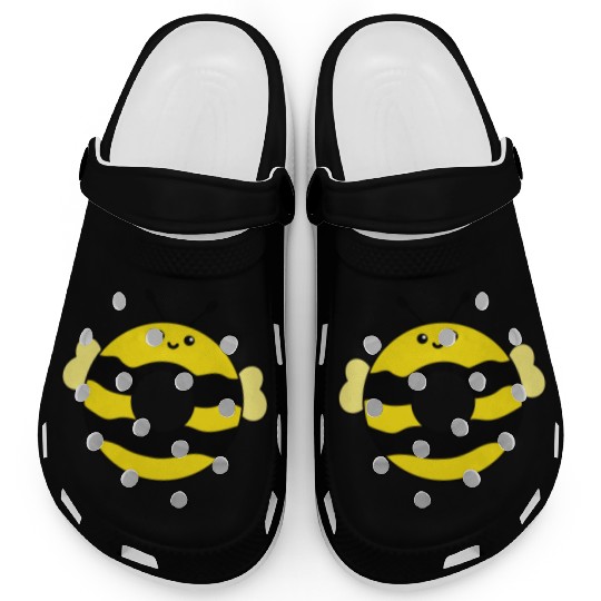 Happy Sweet Donut Cute Bee Clogs
