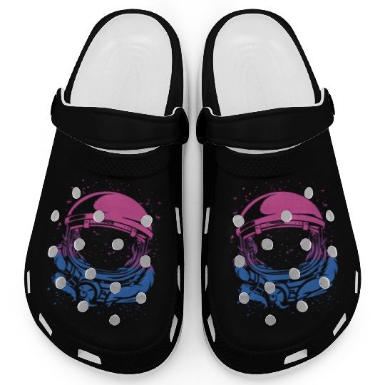 Astronaut In Space Moon Bisexual Flag Bi Space All Clogs