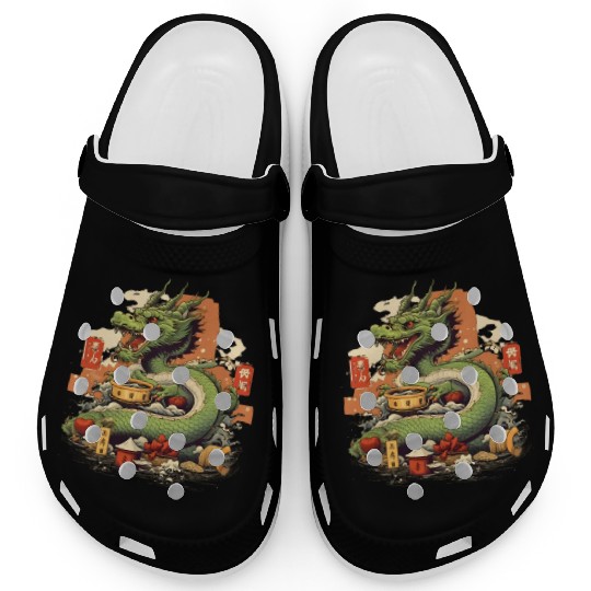 Sushi Dragon Japanesse Kawaii 5 Transparan Clogs