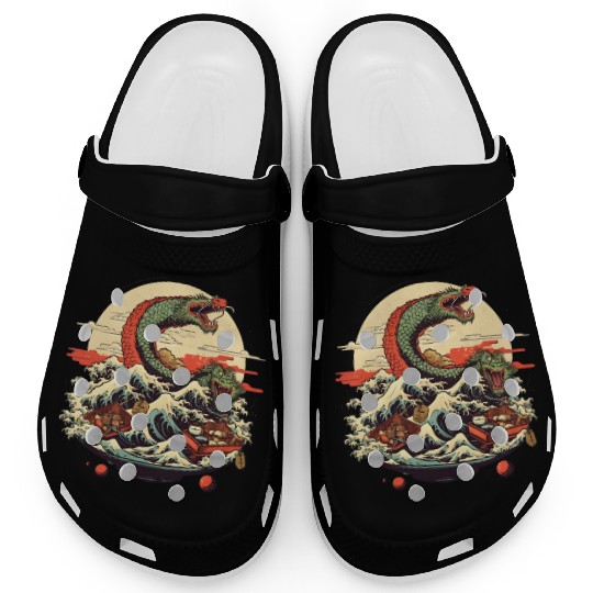 Sushi Dragon Japanesse Kawaii Clogs