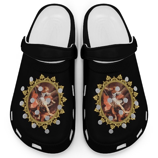 St. Michael the Archangel Icon Dragon Catholic Ang Clogs