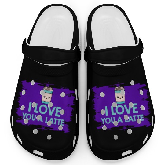 I Love You A Latte Couples Romance Clogs