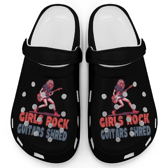 Gilrs Rock Guitar Shrek Clogs