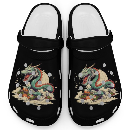 Sushi Dragon Japanesse Kawaii Clogs