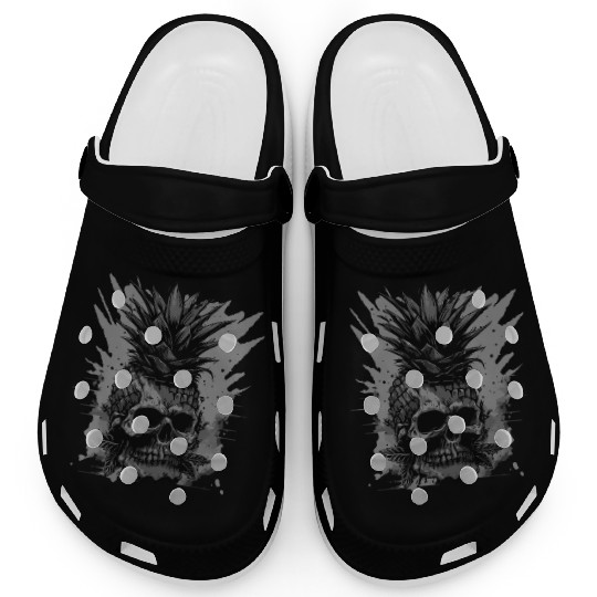scary pineapple punk Clogs