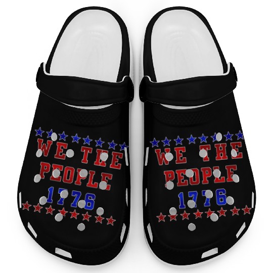 We the people 1776 Independence Day Party USA Clogs