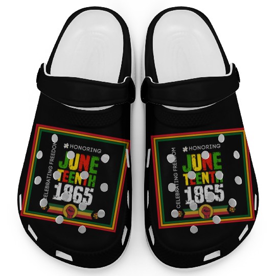 Honoring JUNETEENTH 1865 Design Clogs