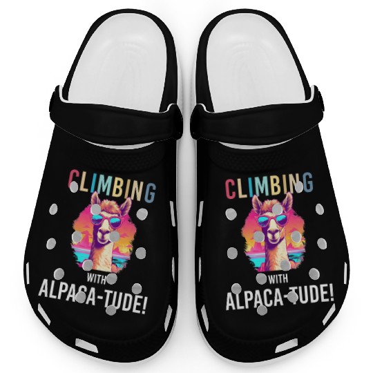 Funny Alpaca with Sunglasses - Alpaca-tude Clogs