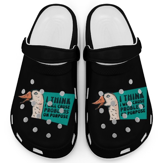Goose Problems Farm Animal Cartoon Bird Clogs