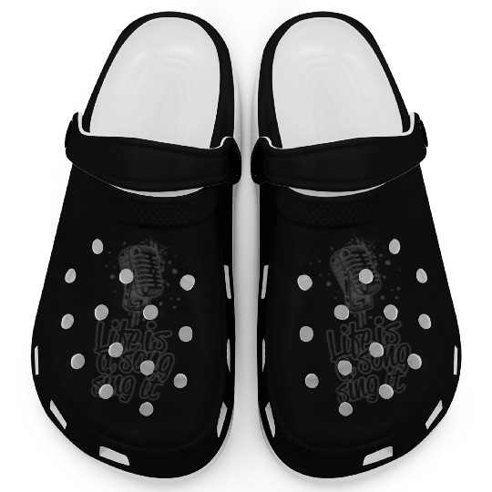 Life is a Song Sing It red Clogs