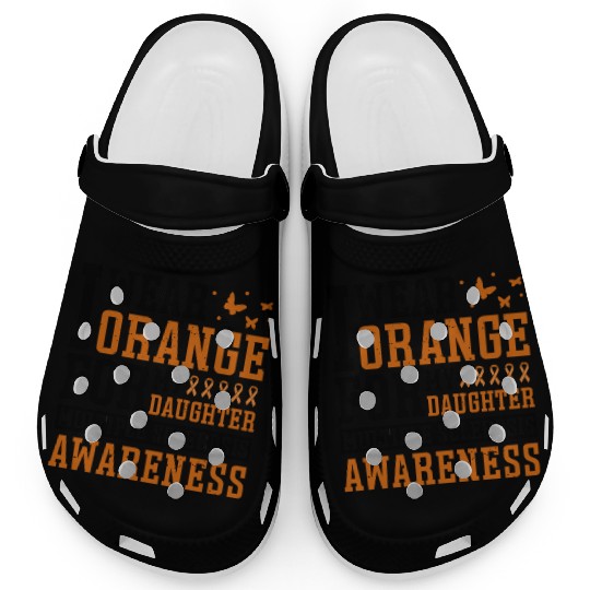 I Wear Orange For My Daughter Multiples Sclerosis Clogs